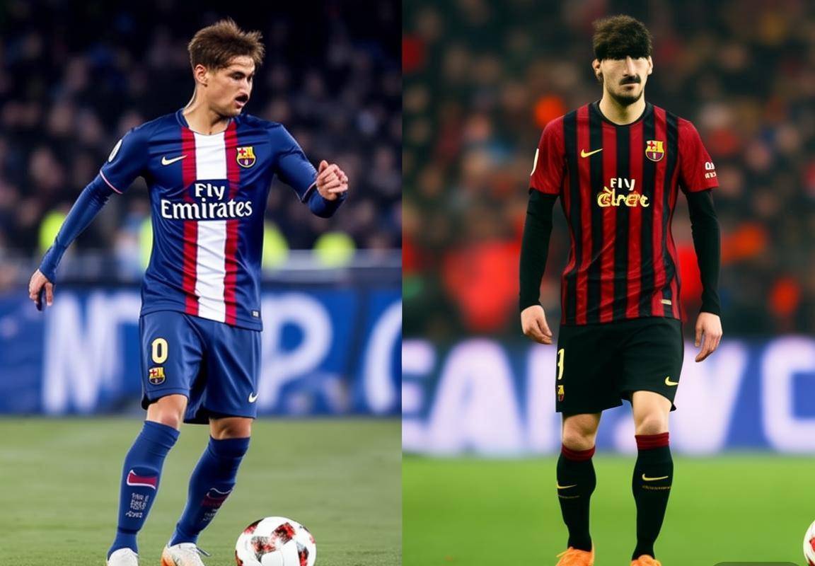 前巴萨中场欧冠对决：巴黎圣日耳曼VS AC米兰，传控体系的昔日荣光